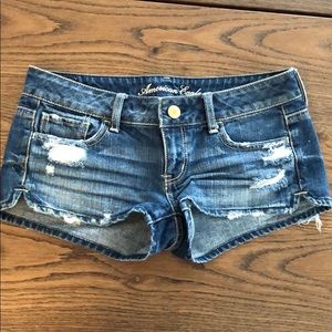 American Eagle distressed jean shorts